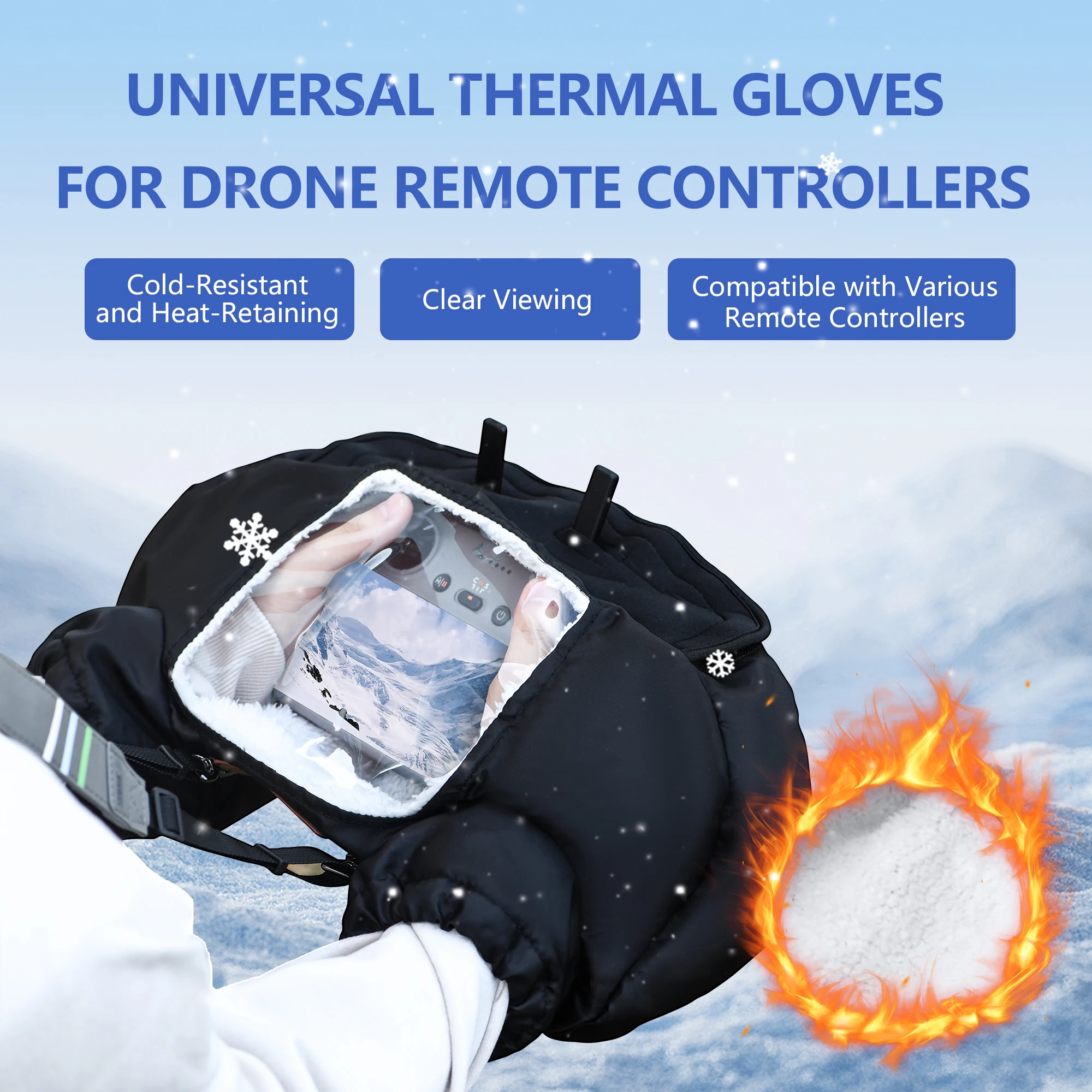 Drone Dji Rc Pro - Kışlık Sıcak Eldivenler Drone Uçuş Soğuk